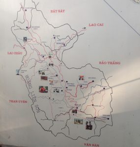 Карта достопримечательностей Сапы (Вьетнам)